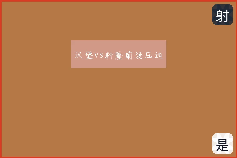汉堡vs科隆前场压迫